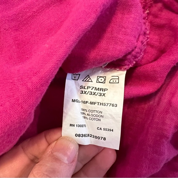 Riders by Lee Plus Size Pink Plaid Shirt - Picture 3 of 4